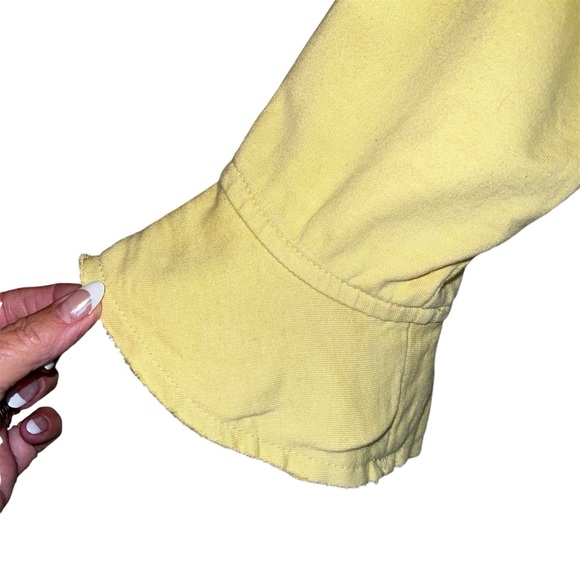 Nick & Mo Exclusive Collection Yellow Ruffle Hem Blazer Sz L - Picture 7 of 13